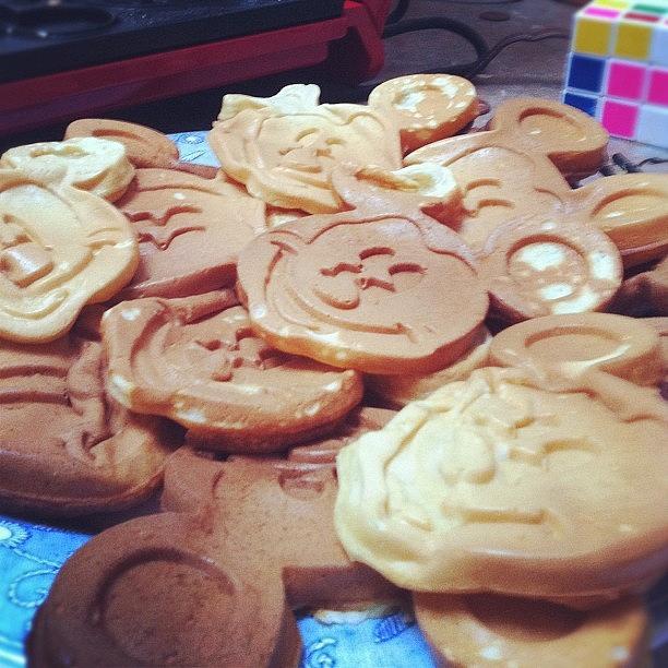 Mickeymouse Photograph - Homemade Micky Mouse Waffles ~ Harder by Amy Ho