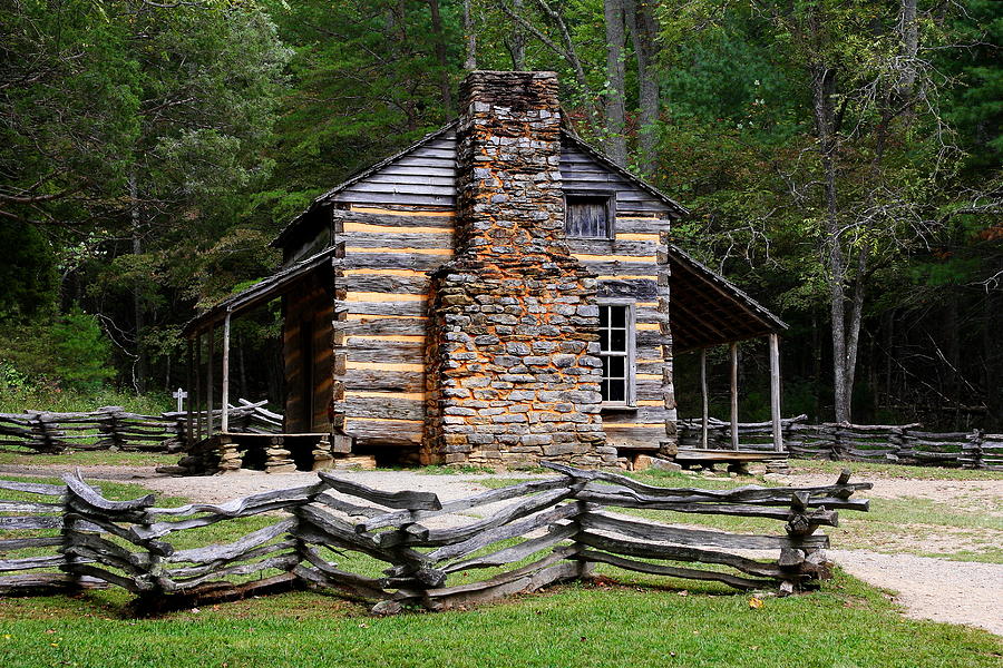 Cabin Photograph - Homestead - Cades Cove by Anthony Wilder
