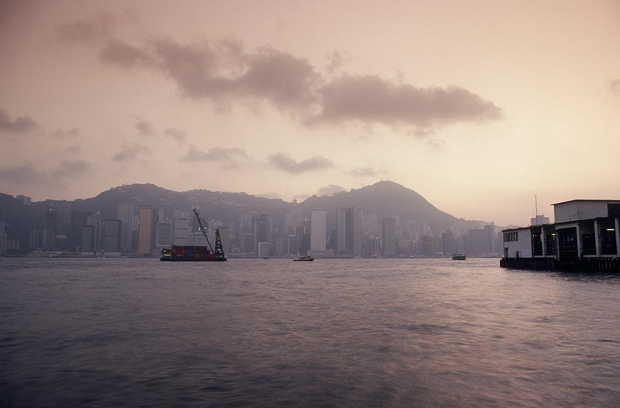 Sun Goes Down Over Hong Kong Photograph by Shaun Higson