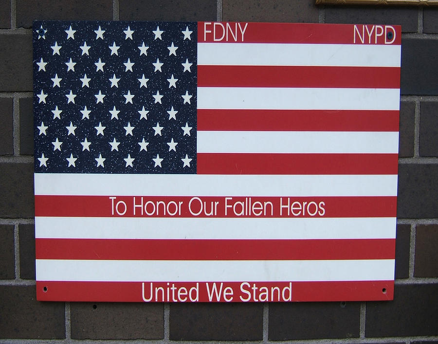 Flag Painting - Honor Fallen Heroes by Rosie Brown