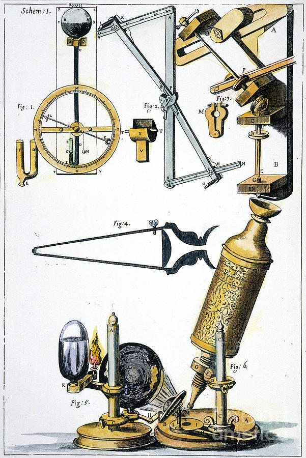 1665 Photograph - Hooke: Microscope, 1665 by Granger