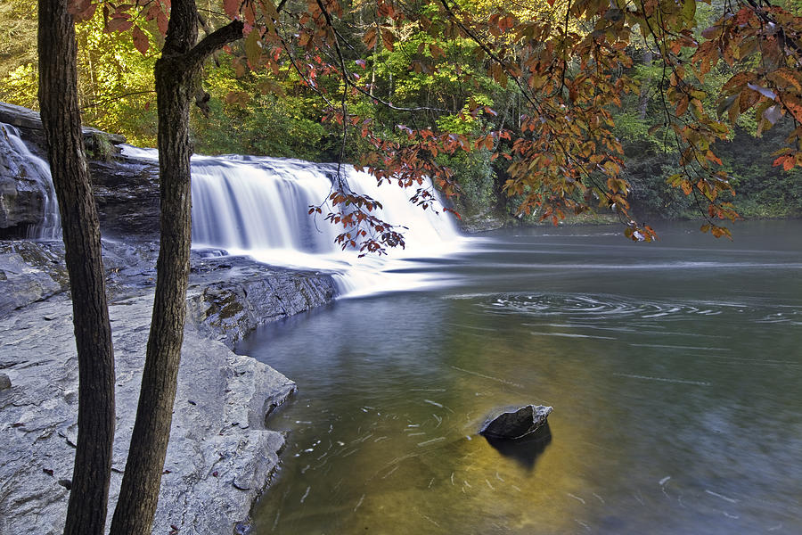 Hooker Falls in Autumn Photograph by Rob Travis