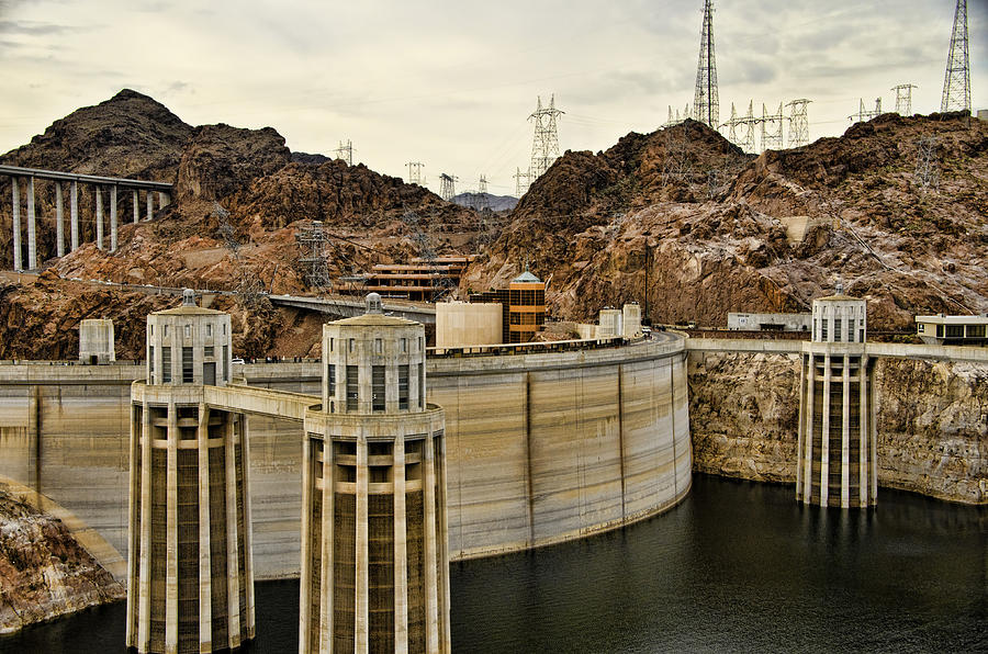 Las Vegas Photograph - Hoover Dam from Arizona side by Jon Berghoff