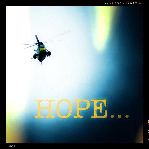 Abstract Photograph - Hope! #copter #helicopter #rescue by Robert Campbell