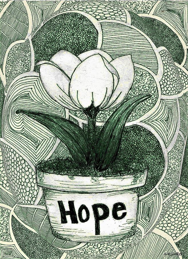 Hope Drawing by Elizabeth Guilkey Pixels