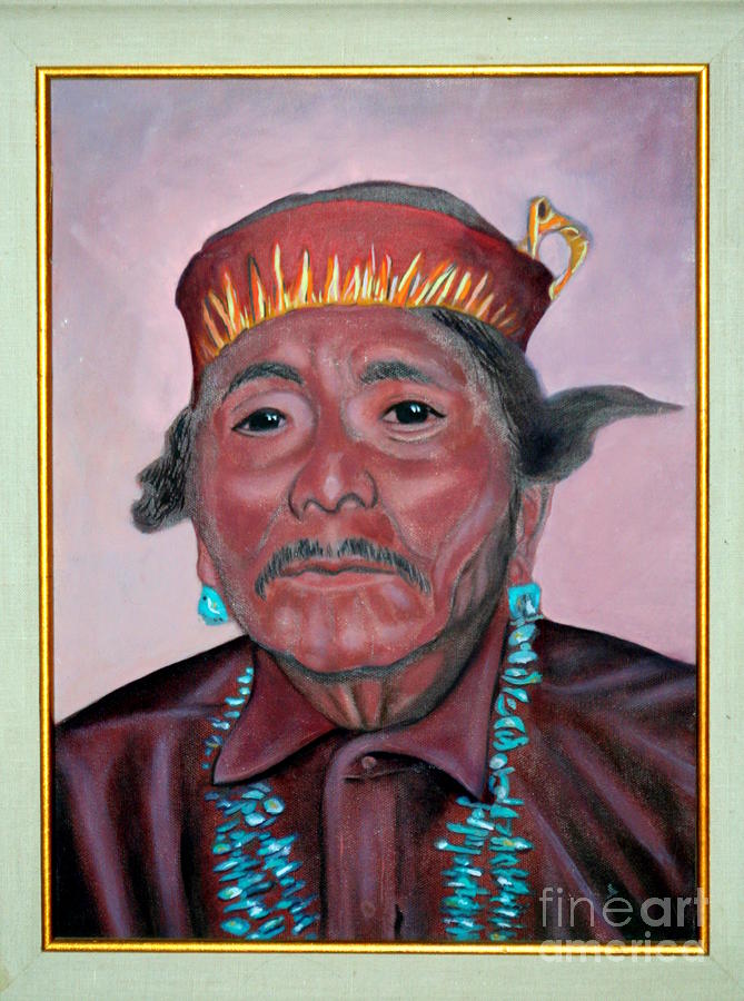 Portrait Painting - Hopi Elder 3 by Barbara Johnson