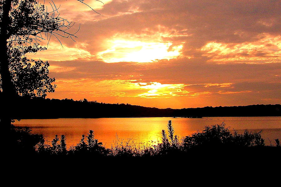 Horn Pond Sunset 2 Photograph by Jeff Heimlich