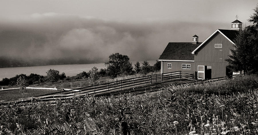 Horse Barn Above the Lake  Photograph by Steven Ainsworth