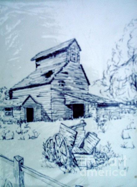Horse Barn on Redwood Road Painting by Marx Rehburg