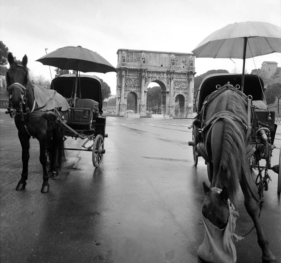 Horse drawn carriages in Rome Photograph by Emanuel Tanjala