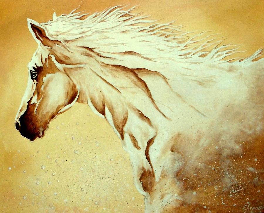 Spring Painting - Horse dream by Yelena Day