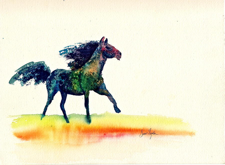Horse of a Different Color Painting by Frank SantAgata