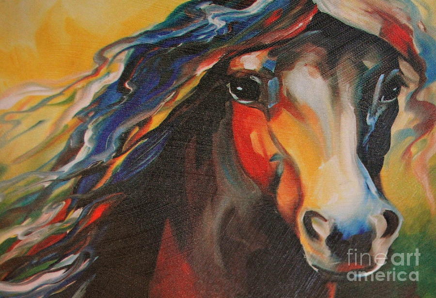 Horse Painting Photograph by Pamela Walrath