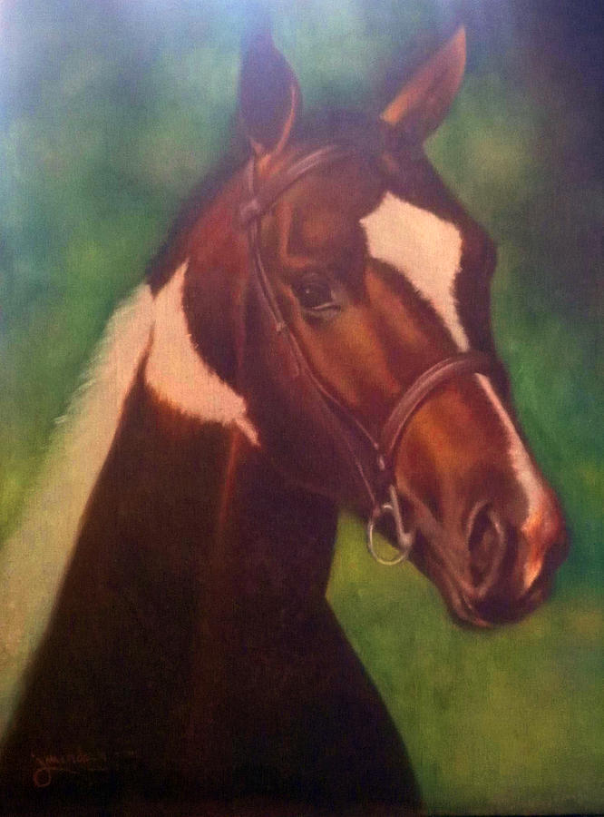 Horse Portrait Painting - Horse Portrait by Epifanio jr Mendoza