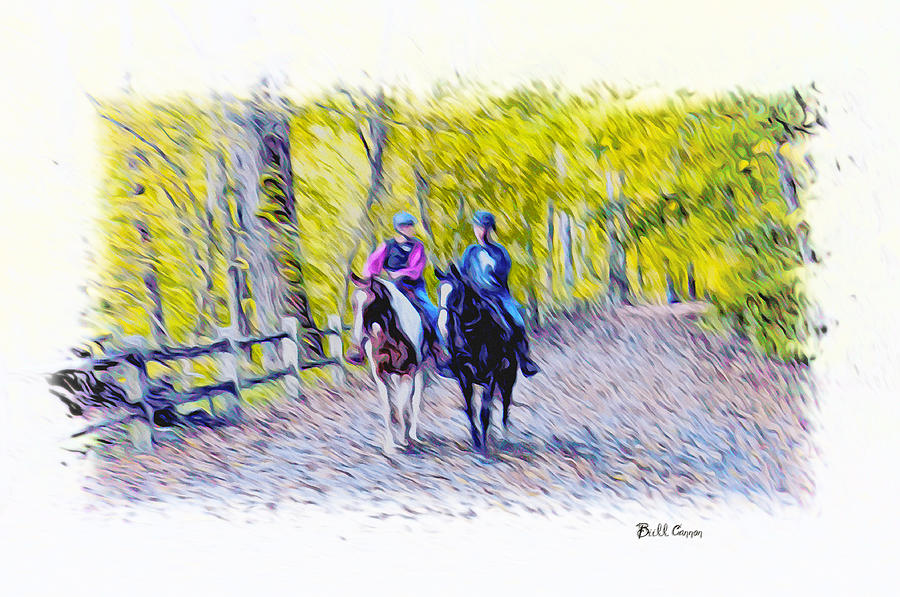 Horseback Riding  Photograph by Bill Cannon