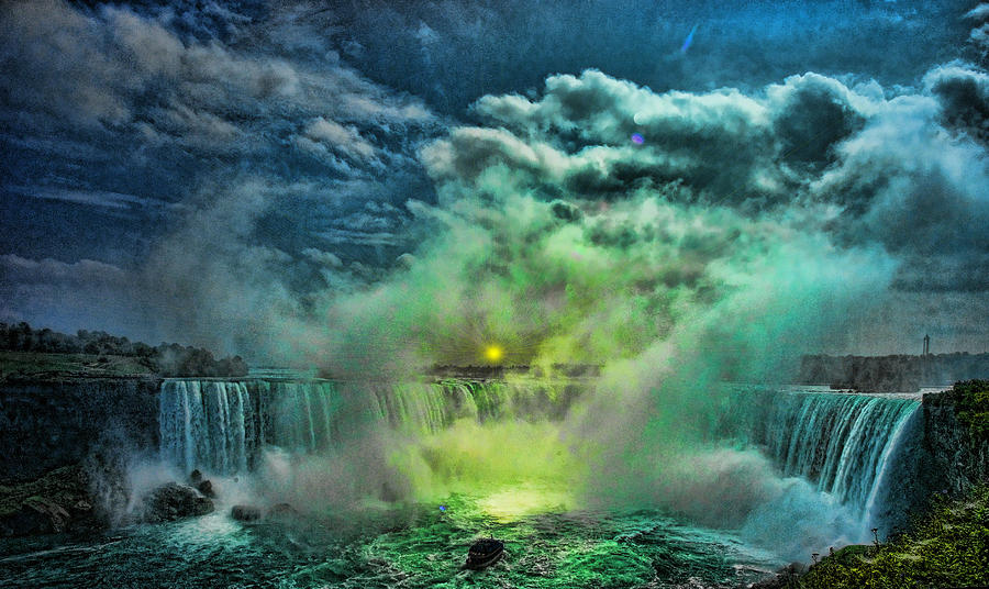 Niagara Photograph - Horseshoe Falls Canadian Side Niagara by Lawrence Christopher