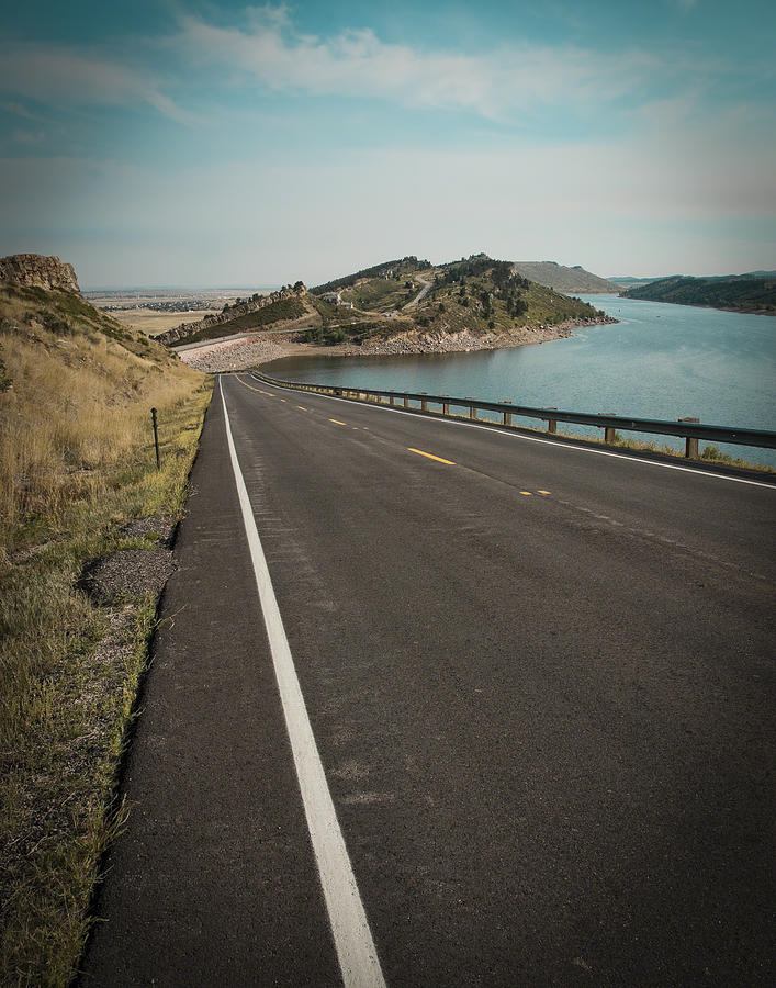 Road Photograph - Horsetooth Reservoir by Ray Devlin