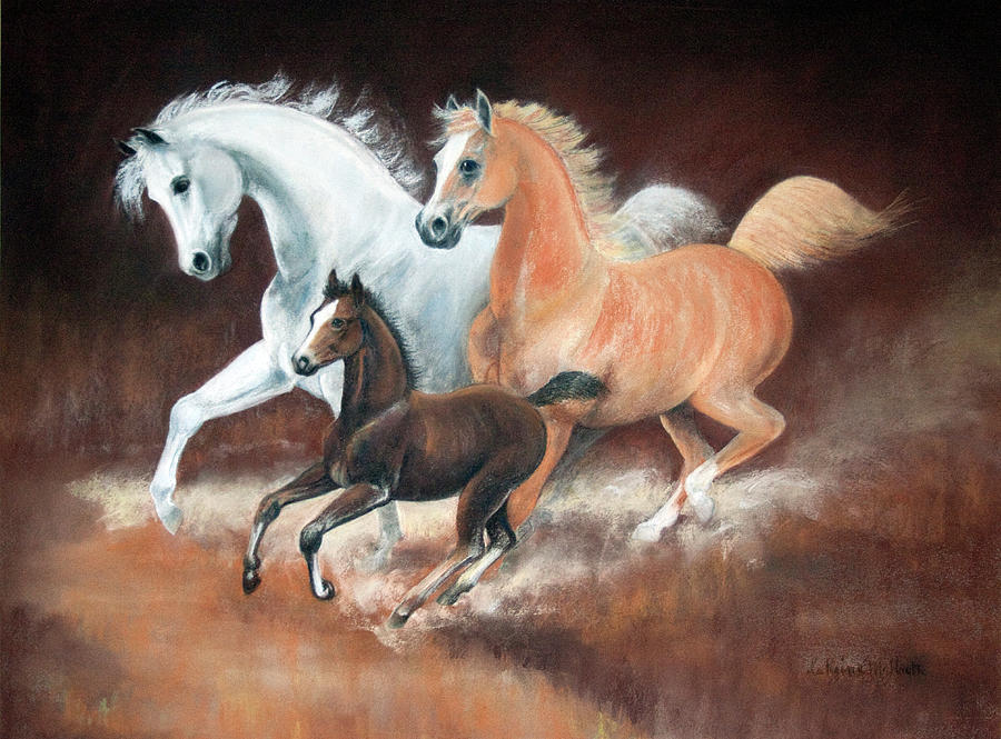 Horsin' Around Painting by LaReine McIlrath | Fine Art America