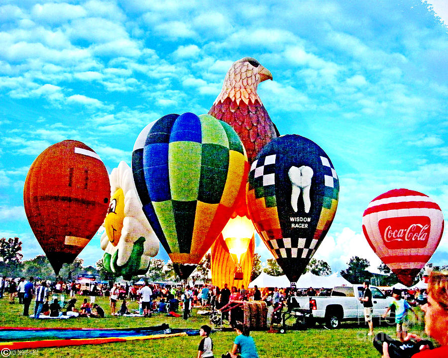 Hot Air Balloon Festival Ascension Parish LA Digital Art by Lizi Beard-Ward