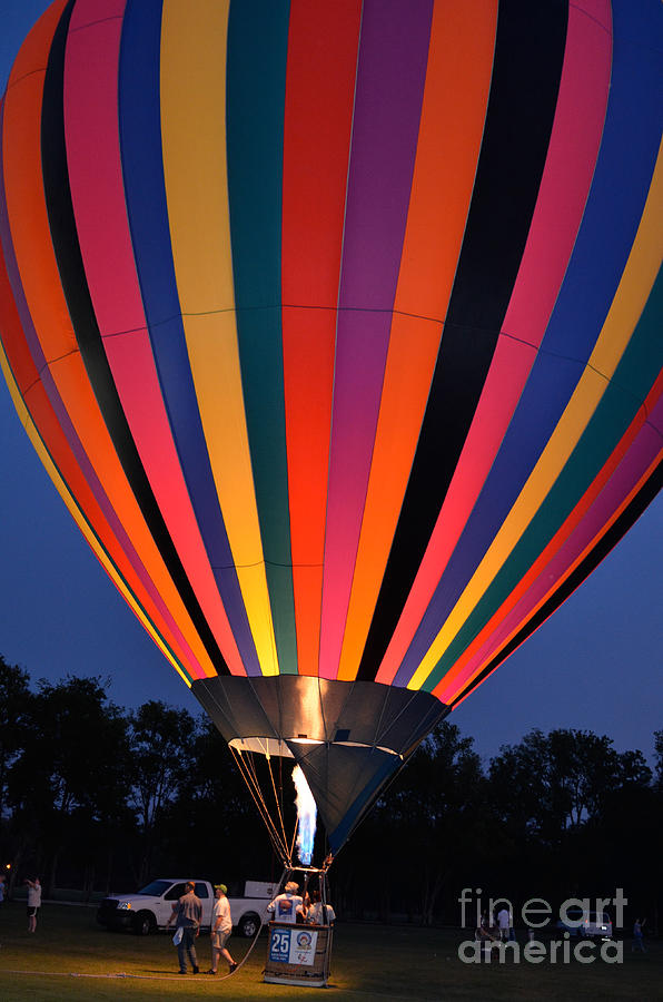 Hot Air Balloon Glow Photograph by Jeanne  Woods