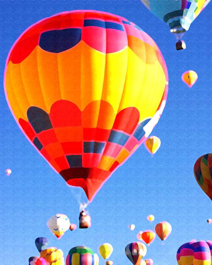 Hot Air Balloon Painted Photograph by Joe Myeress