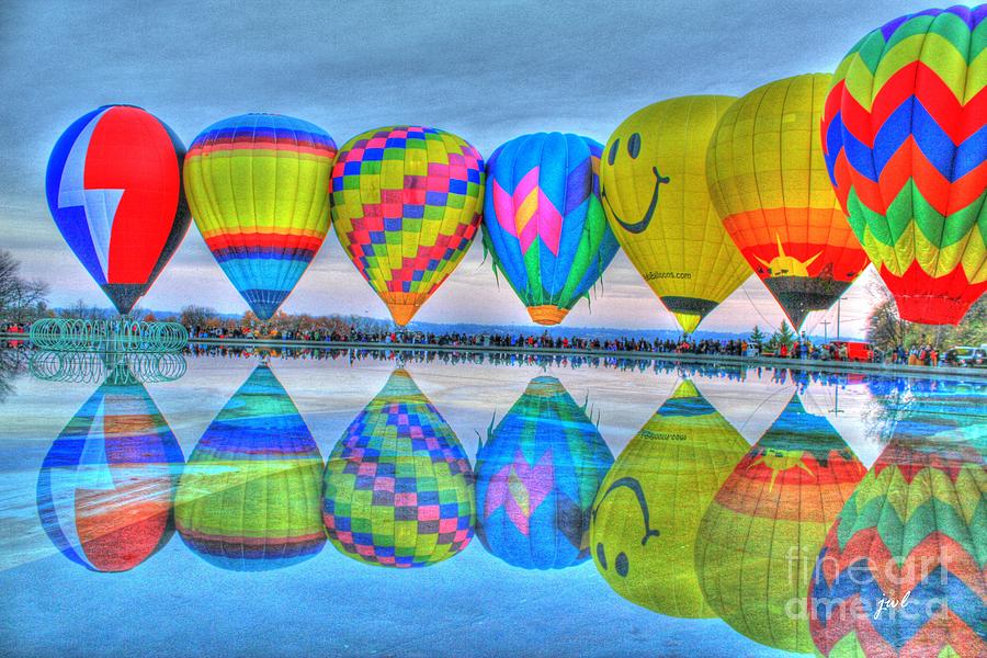 Hot Air Balloons at Eden Park Photograph by Jeremy Lankford