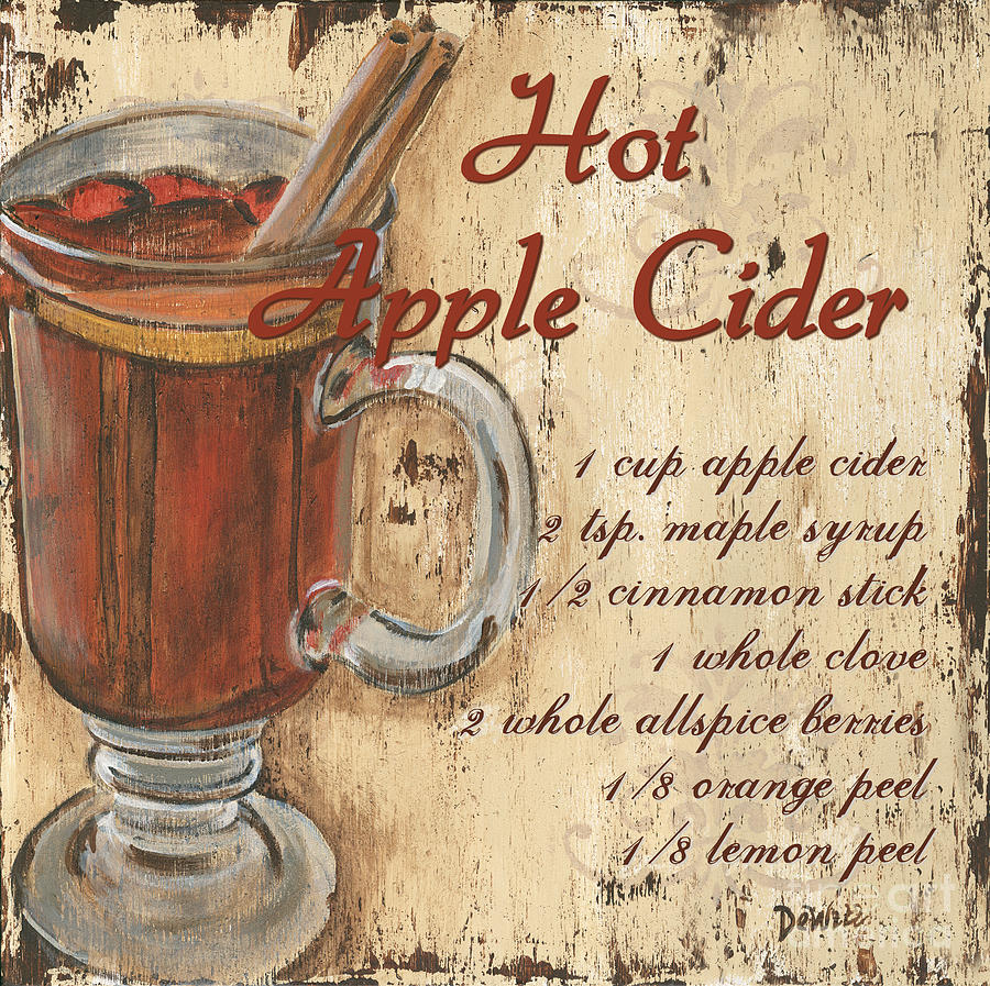 Apple Painting - Hot Apple Cider by Debbie DeWitt