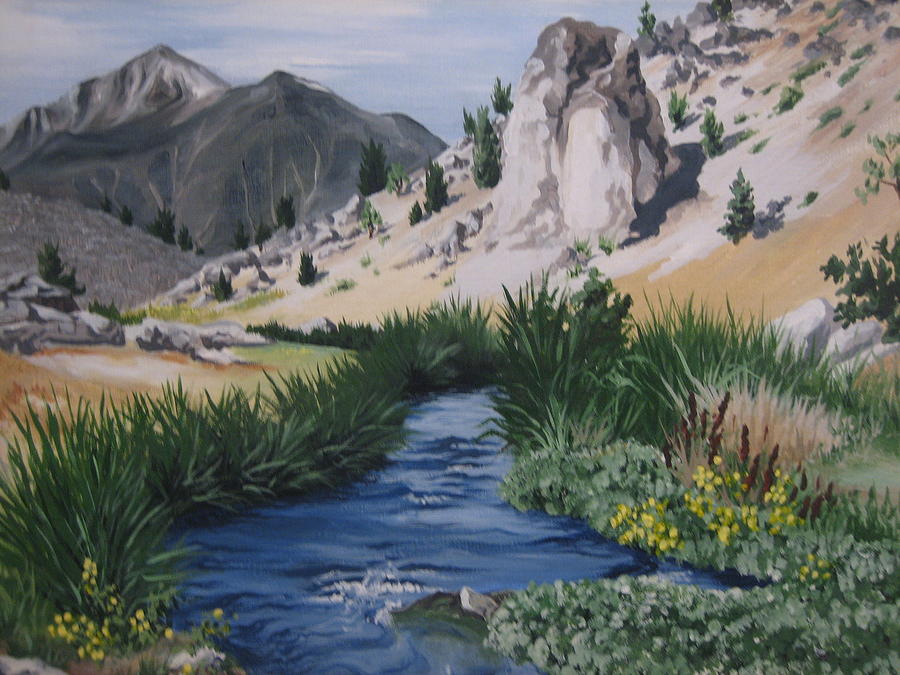 Fish Creek Painting by Barbara Prestridge