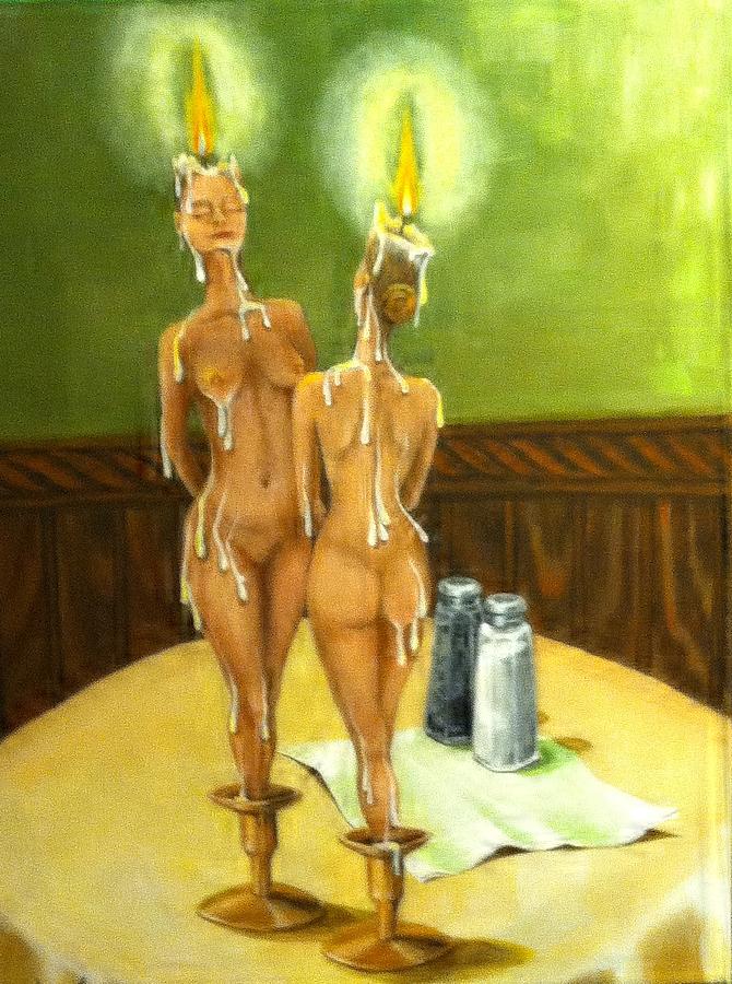 Candle Painting - Hot Flashes by Sandra Scheetz-Wise