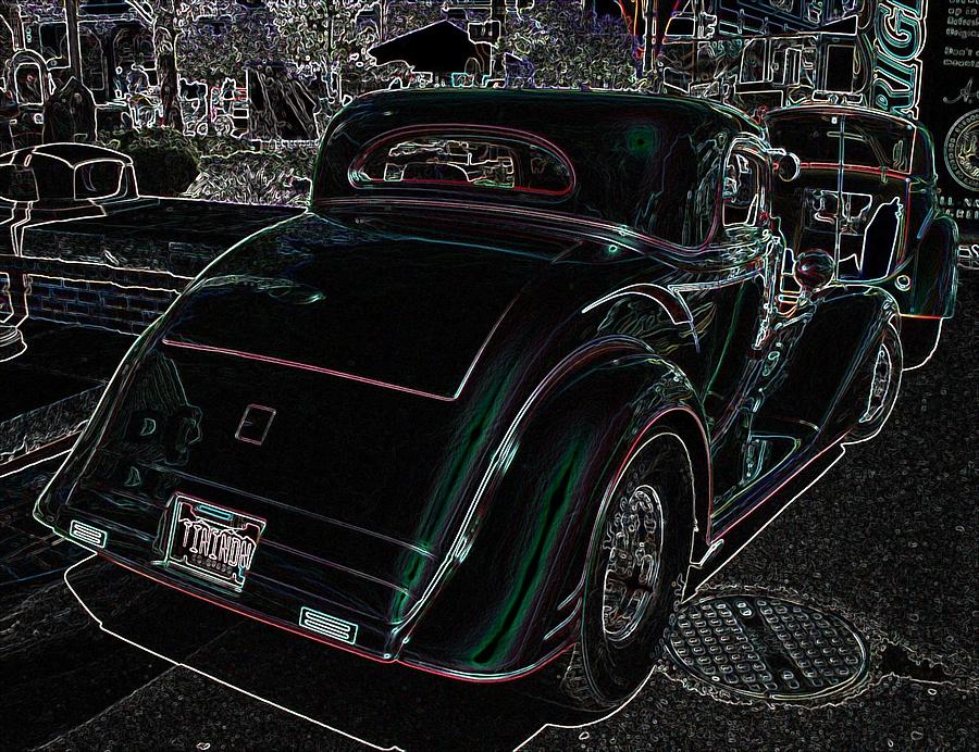 Hot Rod Rear View Digital Art by William Davey - Fine Art America