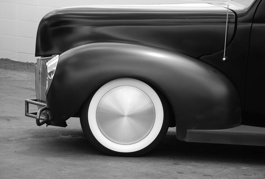 Black And White Photograph - Hot Rod Wheels by Rob Hans
