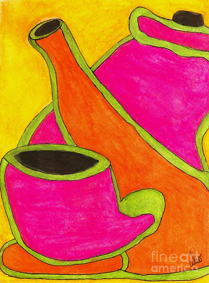Hot Tea... Cold Juice Painting by Angela L Walker