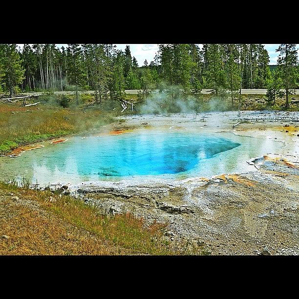 Yellowstone National Park Photograph - #hot #water #spring #yellowstone #clear by Marty Gleeson