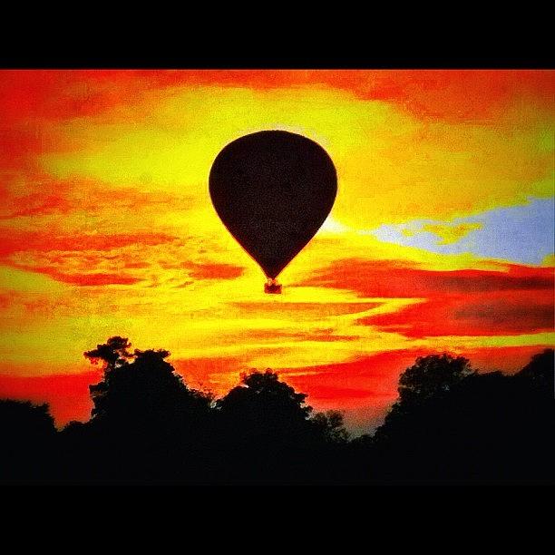 Summer Photograph - #hotairballon #balloon #summer #sunset by Mark  Thornton