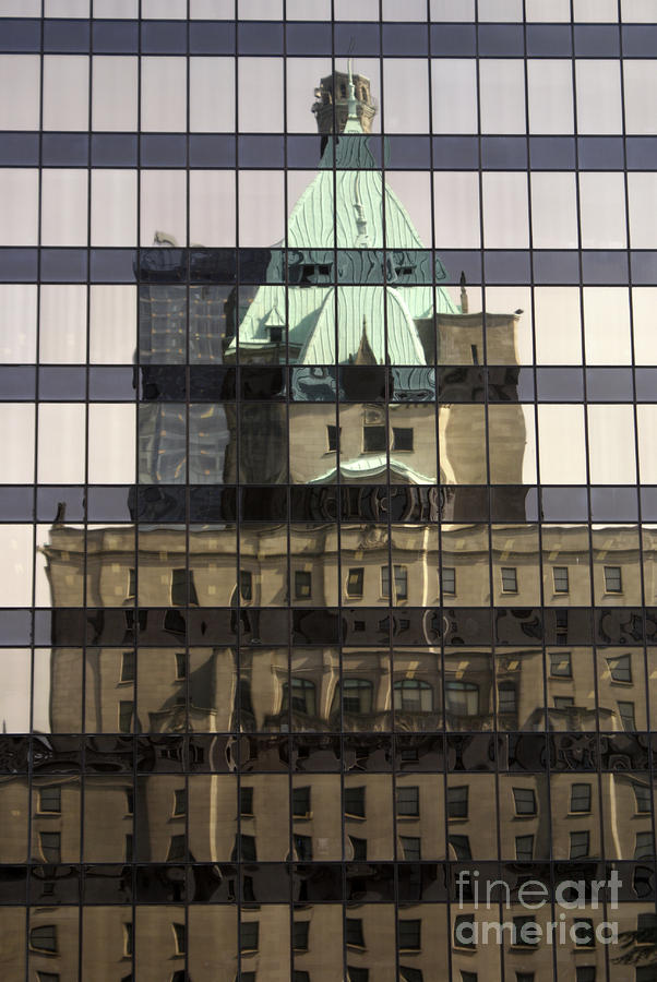 Hotel Vancouver Reflection Photograph by John  Mitchell