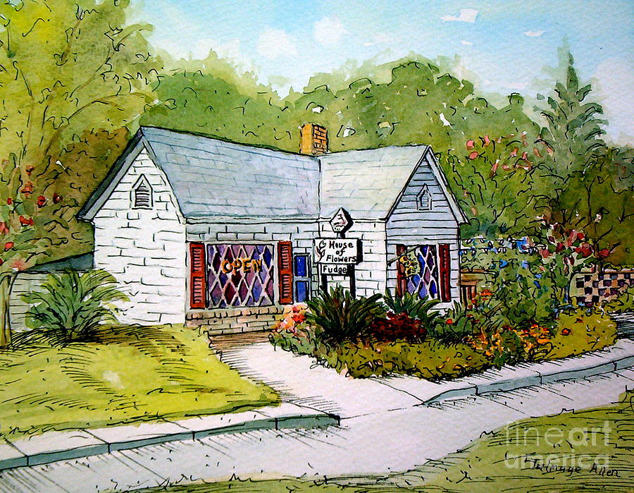 House of Flowers Painting by Gretchen Allen