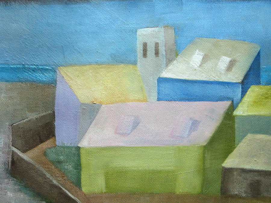 Landscape Painting - Houses II by Patricia Cleasby