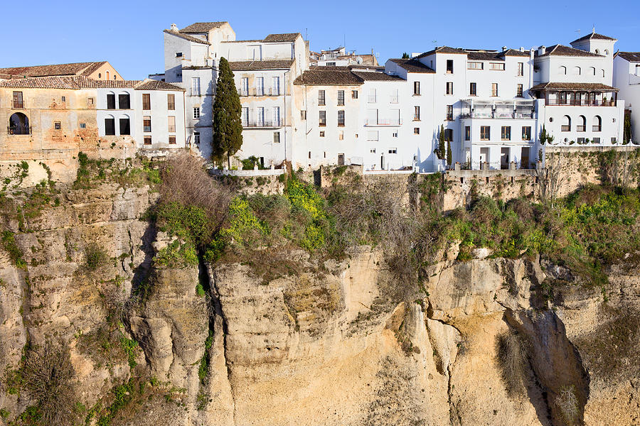 Houses on a Cliff in Ronda Town Photograph by Artur Bogacki