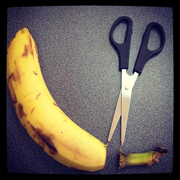 Banana Photograph - How To Clean The Banana? by Jane Bulatnikova
