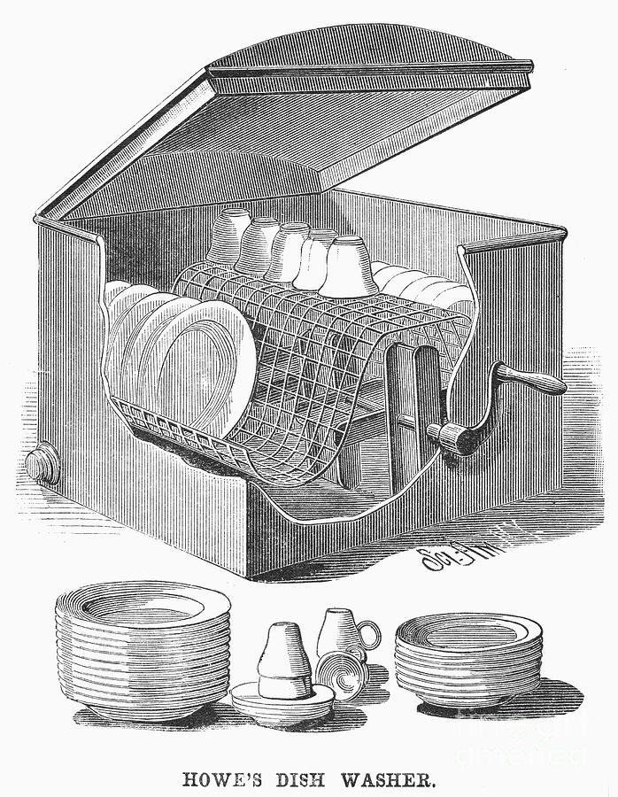 Howes Dish Washer, 1880 Photograph by Granger