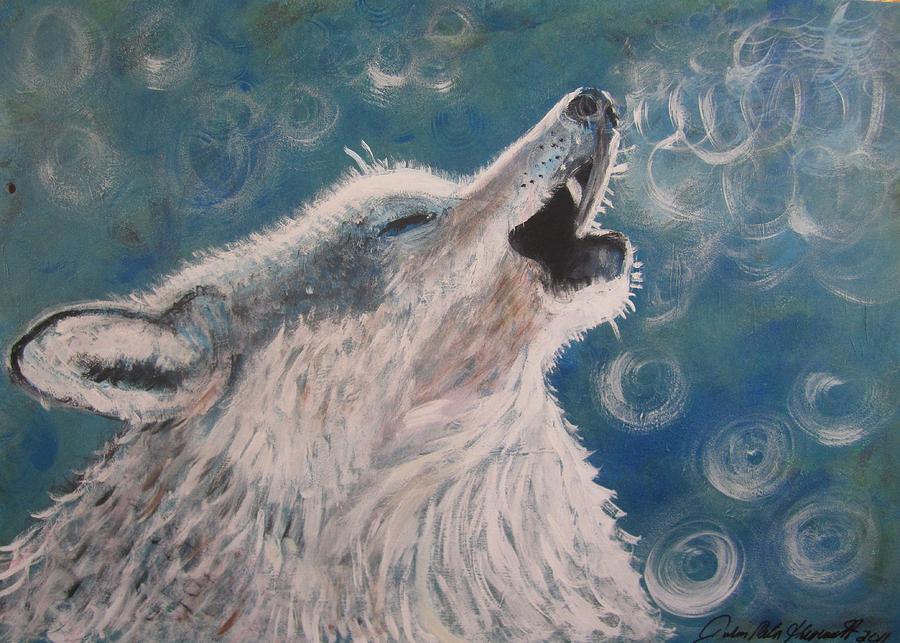 Howling Painting by Julia Rita Theriault Howling Painting by Julia Rita Theriault
