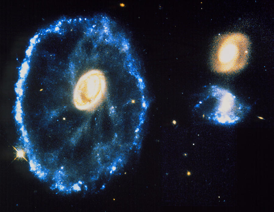 Hst Image Of Cartwheel Galaxy & Companions Photograph by Nasaesastscik.borne