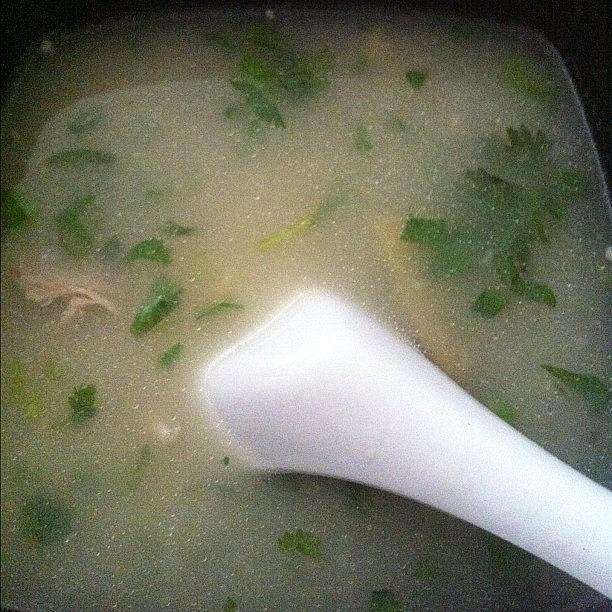 Congee Photograph - Hubby Made Me Some Delicious Chicken by Thuy Pham