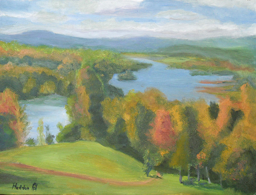 Hudson River NY from Olana Painting by Robert P Hedden