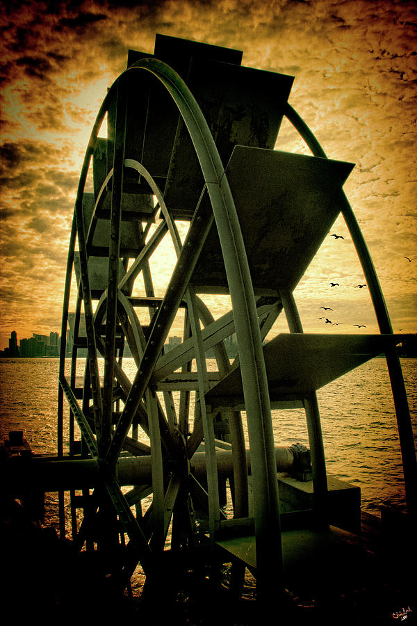 Hudson RIver Wheel Photograph by Chris Lord