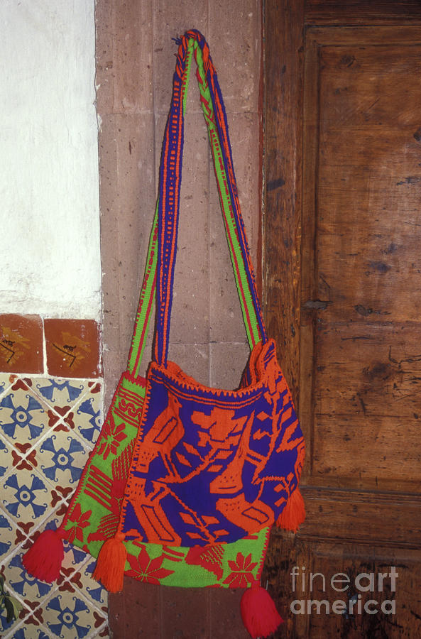 Mexico Photograph - Huichol Bags by John  Mitchell