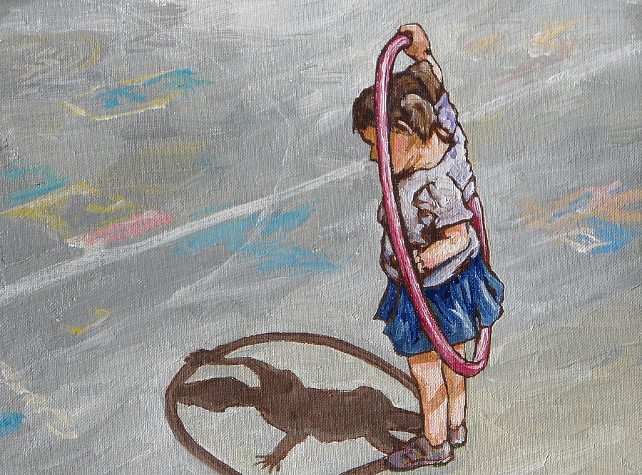 Hula Hoop Painting by Sandy Tracey