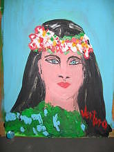 Hula Lady Painting by Clare Ventura
