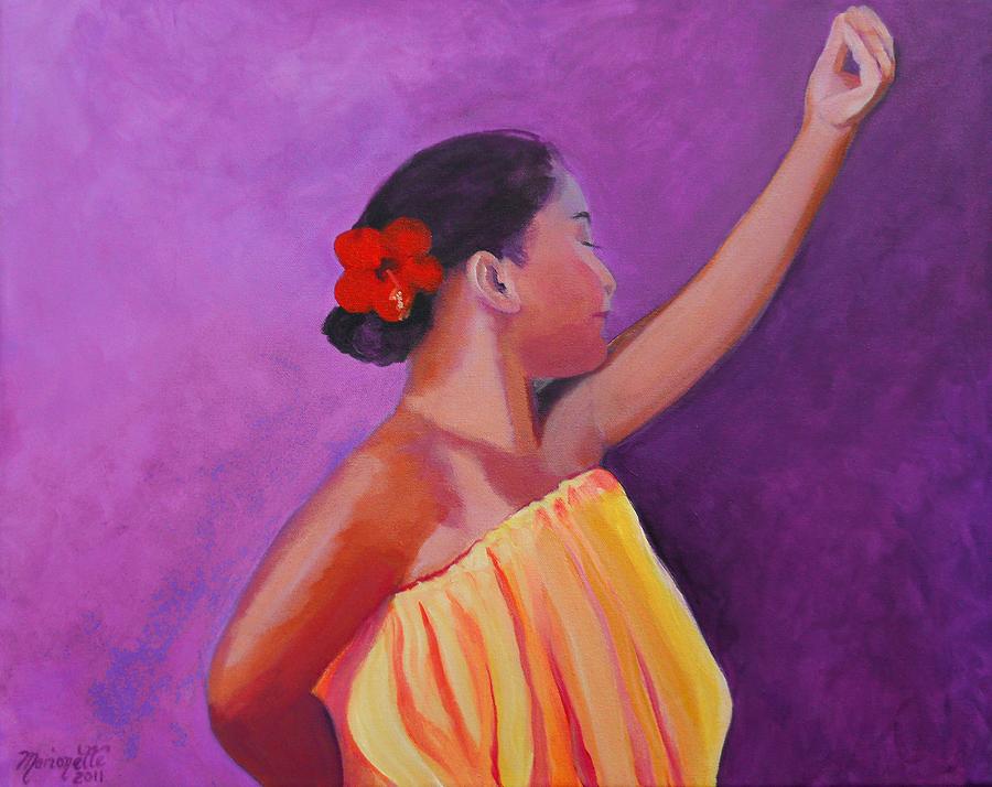 Hula Lady Painting by Marionette Taboniar