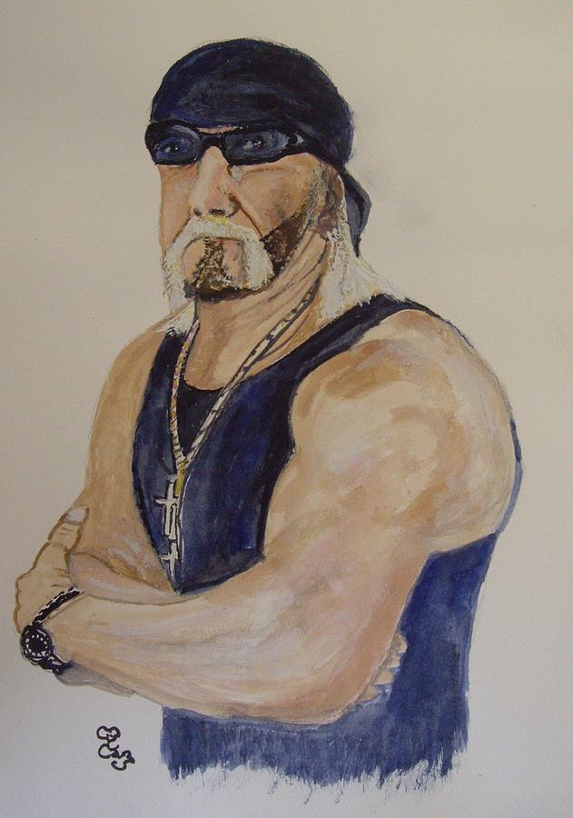 Hulk Hogan Painting by Carole Robins